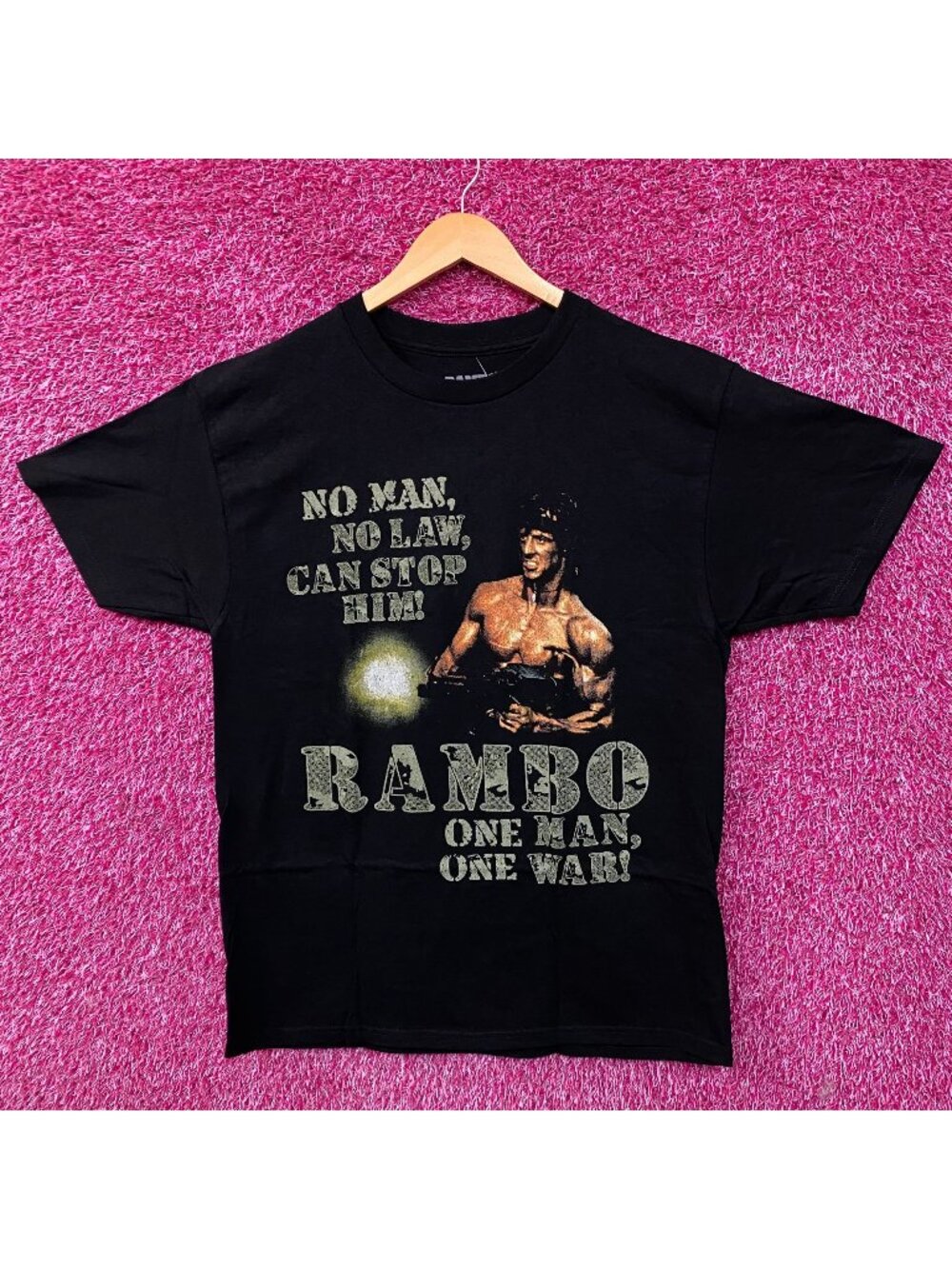 Rambo "One Man, One War" Graphic T-Shirt Large